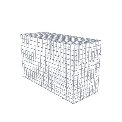 Mounted gabion type 2 100 cm x 60 cm x 40 cm (L x H x D), mesh size 5 cm x 5 cm, C-ring