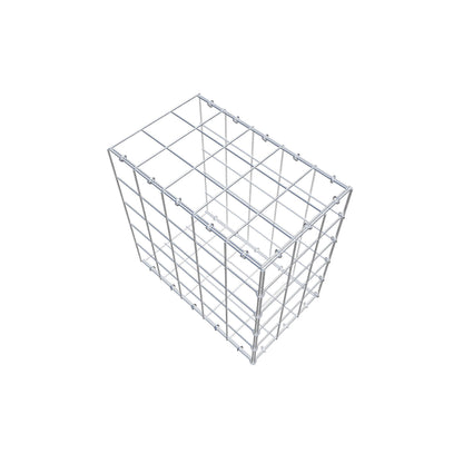 Monteret gabion type 2 50 cm x 50 cm x 30 cm (L x H x D), maskestørrelse 10 cm x 10 cm, C-ring