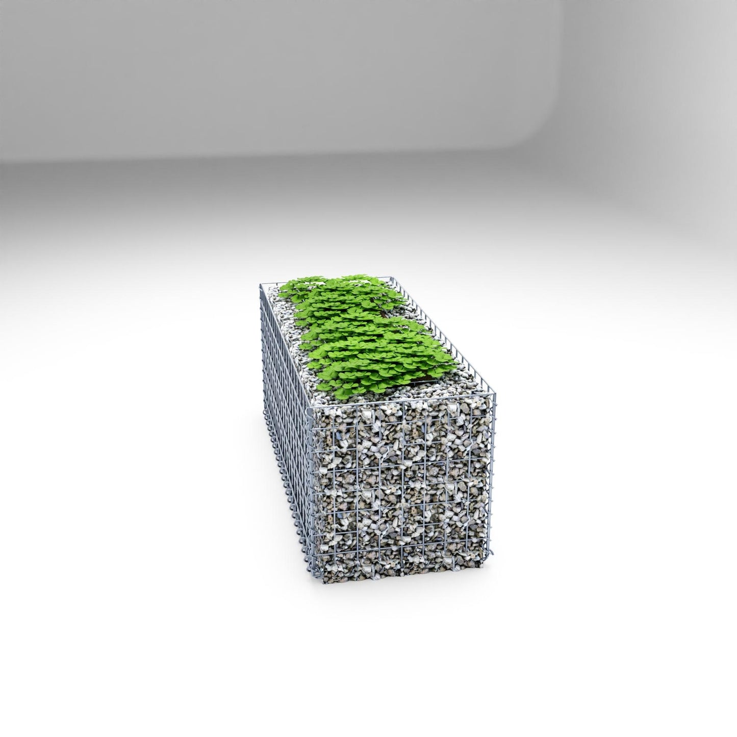 Högbädd, fyrkantig 100 cm x 40 cm x 40 cm (L x H x D), maskstorlek 5 x 5 cm, väggtjocklek 10 cm