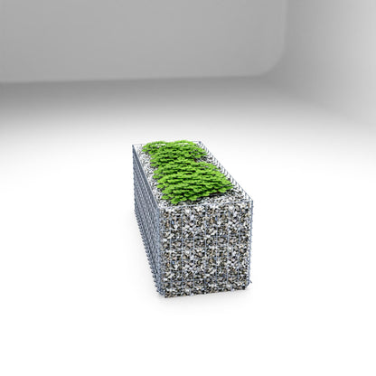 Högbädd, fyrkantig 100 cm x 40 cm x 40 cm (L x H x D), maskstorlek 5 x 5 cm, väggtjocklek 10 cm