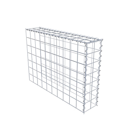 Opbouw schanskorf type 4 100 cm x 70 cm x 20 cm (L x H x D), maaswijdte 10 cm x 10 cm, spiraal