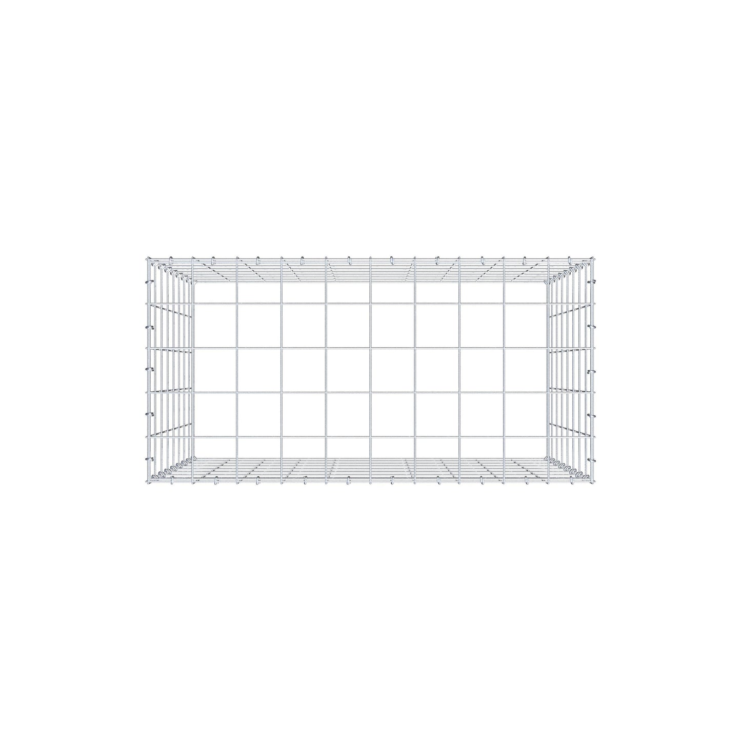 Fourche rapportée type 3 100 cm x 80 cm x 50 cm (L x H x P), mailles 10 cm x 10 cm, anneau C