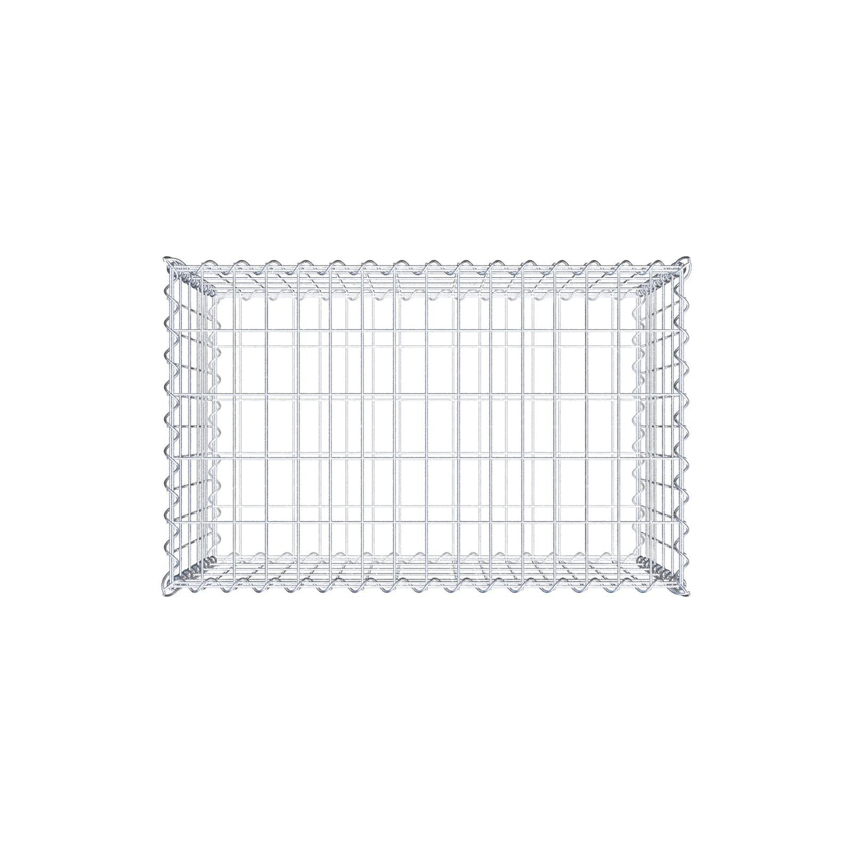 Gabion 80 cm x 50 cm x 50 cm (L x H x D), maskestørrelse 5 cm x 10 cm, spiral