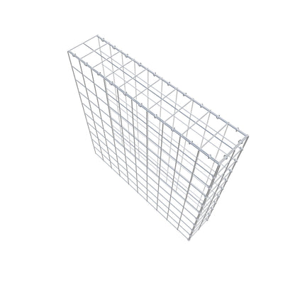 Monteret gabion type 4 100 cm x 100 cm x 20 cm (L x H x D), maskestørrelse 10 cm x 10 cm, C-ring