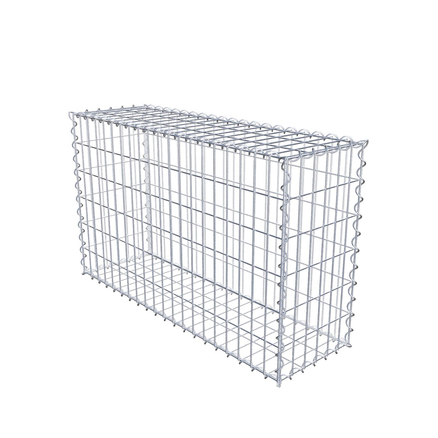 Gabion 100 cm x 60 cm x 30 cm (L x H x D), maskestørrelse 5 cm x 10 cm, spiral