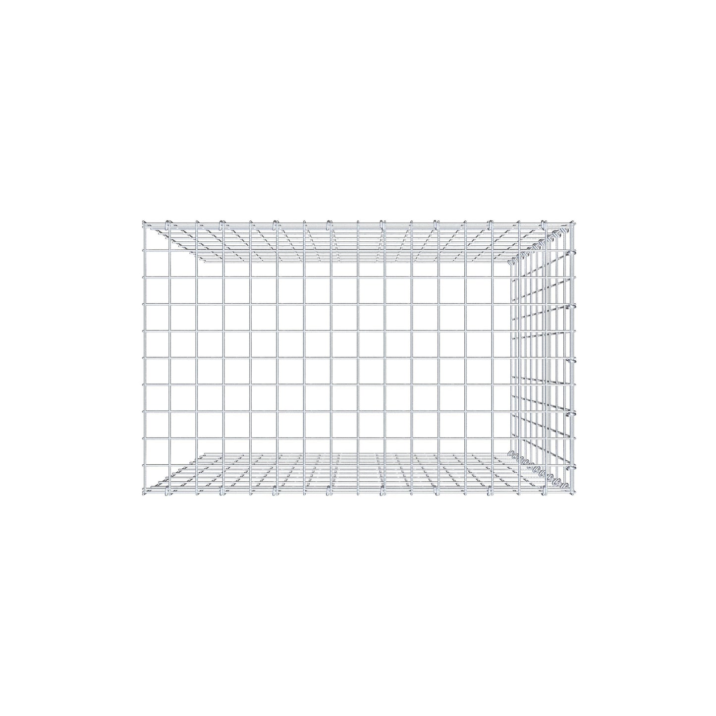 Fourche rapportée type 4 100 cm x 80 cm x 50 cm (L x H x P), mailles 5 cm x 10 cm, anneau C