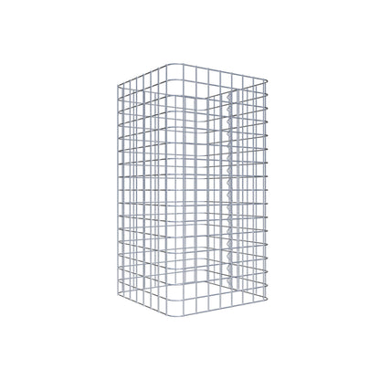 Columna de gaviones, angular 42 cm x 42 cm, 80 cm de altura, MW 5 cm x 5 cm