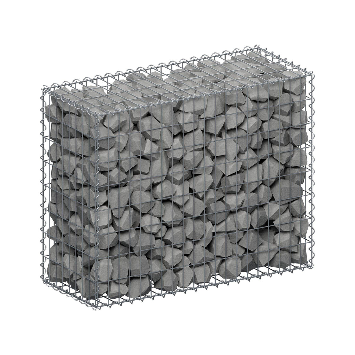 Gabion 100 cm x 80 cm x 40 cm (L x H x D), mesh size 5 cm x 10 cm, spiral