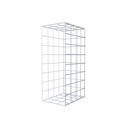 Typ 2 påbyggnadsgabion 80 cm x 40 cm x 30 cm (L x H x D), maskstorlek 10 cm x 10 cm, C-ring