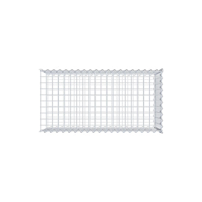 Gabion rapporté type 2 100 cm x 40 cm x 50 cm (L x H x P), mailles 5 cm x 5 cm, spirale