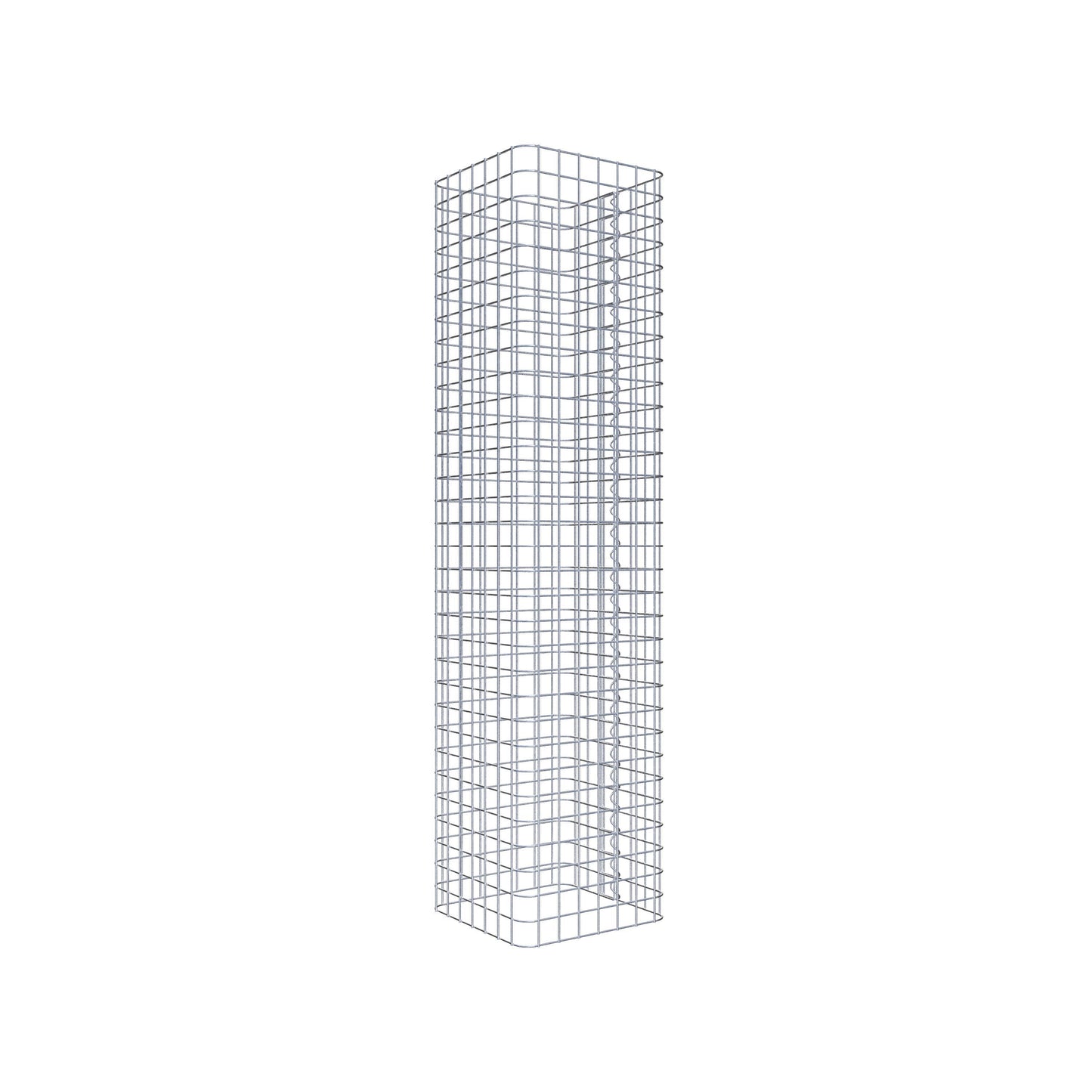 Columna de gaviones angular 37 cm x 37 cm, 160 cm de altura, MW 5 cm x 5 cm
