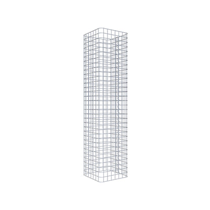 Columna de gaviones angular 37 cm x 37 cm, 160 cm de altura, MW 5 cm x 5 cm