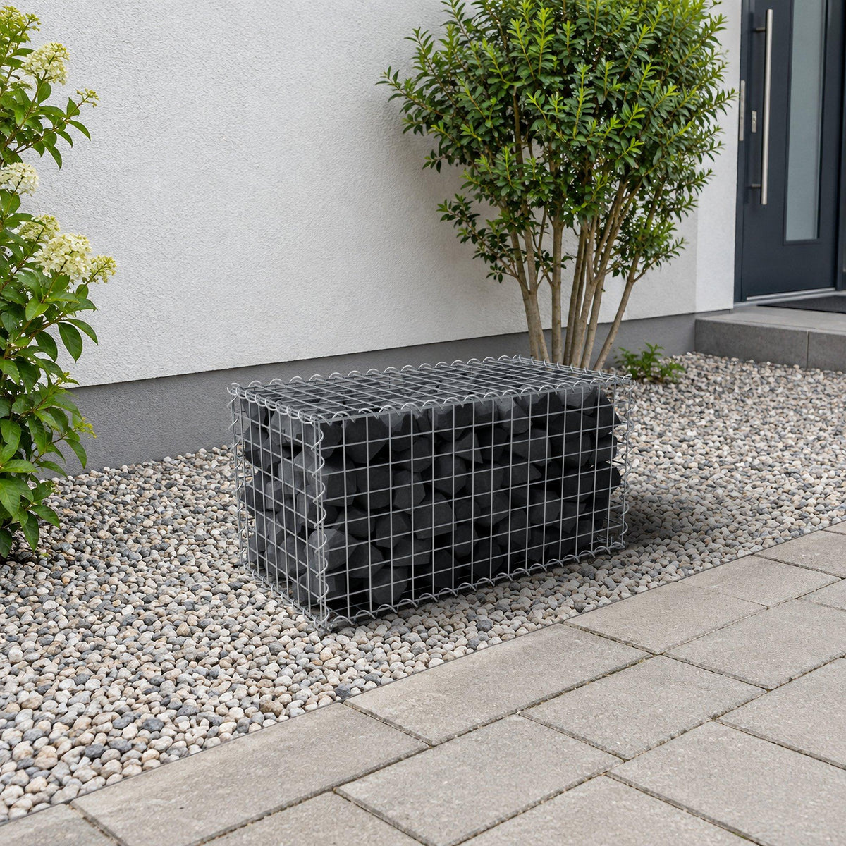 Gabion 80 cm x 40 cm x 40 cm (L x H x D), maskestørrelse 5 cm x 5 cm, spiral
