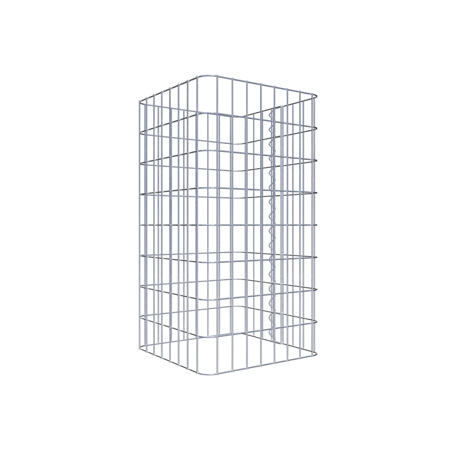 Gabionpelare, kantig 42 cm x 42 cm, 80 cm hög, MW 5 cm x 10 cm