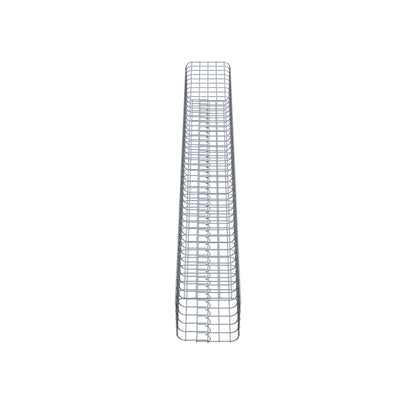 Coluna de gabião quadrada galvanizada a quente, 27 cm x 27 cm, 200 cm de altura, malha 5 cm x 5 cm