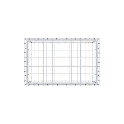 Gabion 80 cm x 50 cm x 50 cm (L x H x P), mailles 10 x 10 cm, anneau en spirale