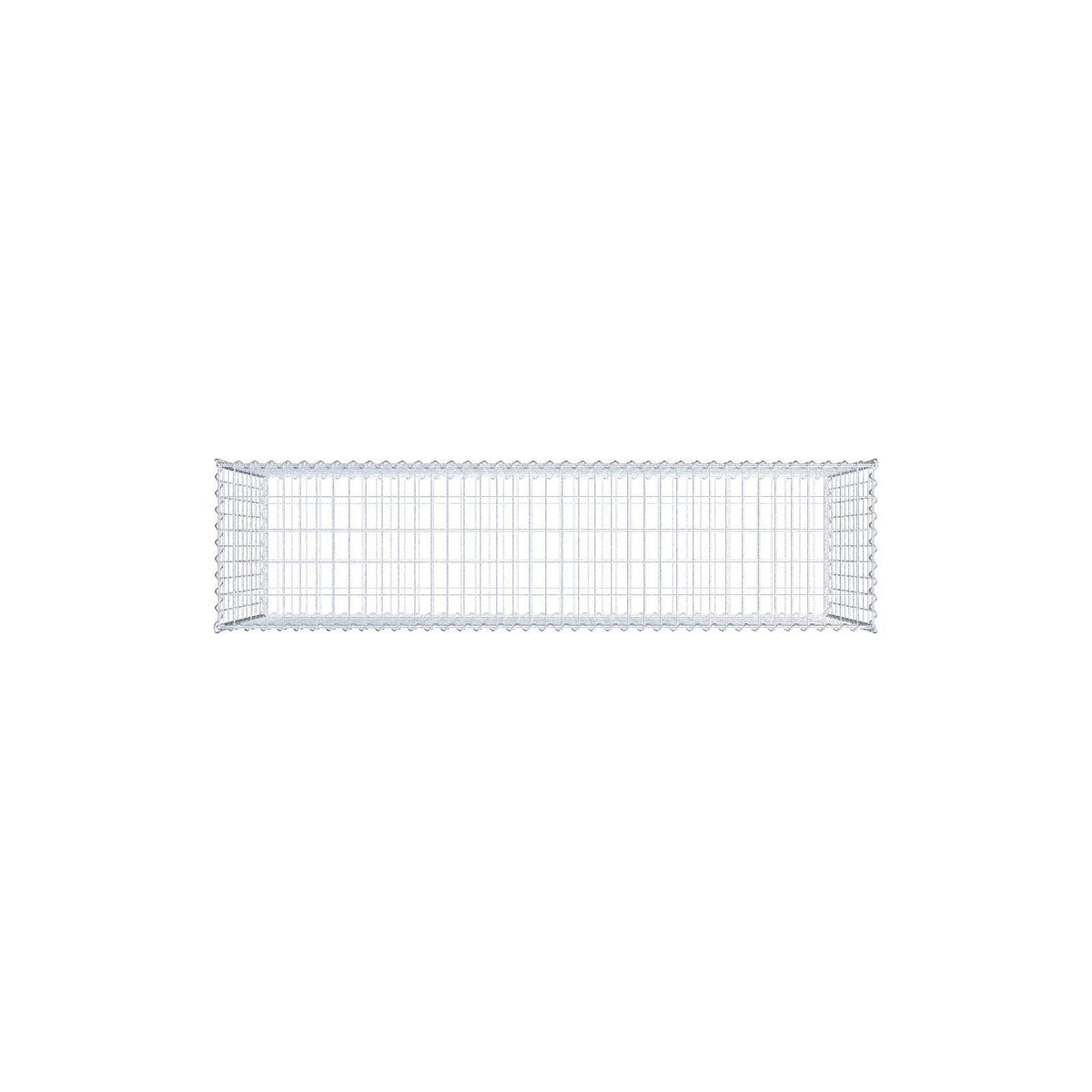 Gabião 200 cm x 100 cm x 50 cm (C x A x P), malhagem 5 cm x 10 cm, espiral