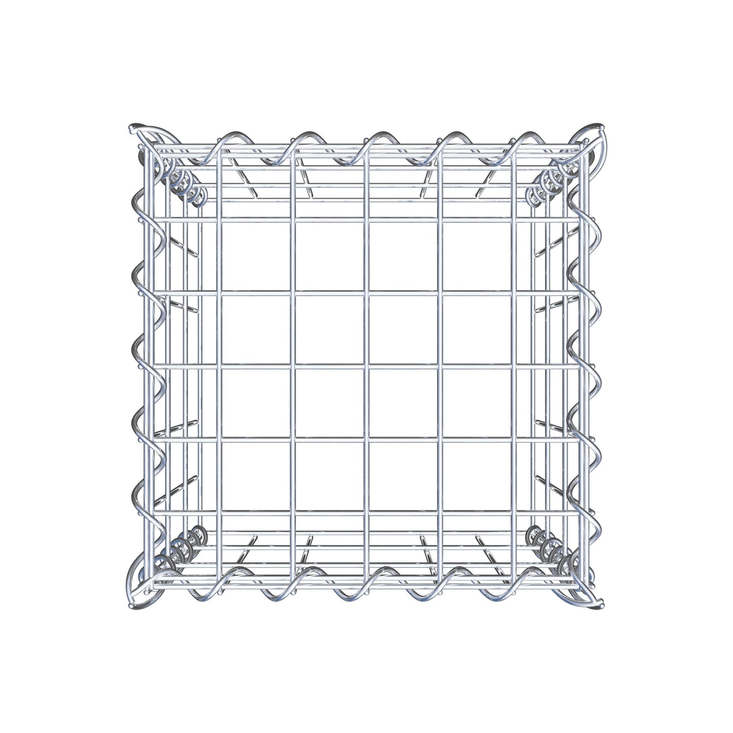 Opvokset gabion type 3 30 cm x 30 cm x 30 cm (L x H x D), maskestørrelse 5 cm x 10 cm, spiral