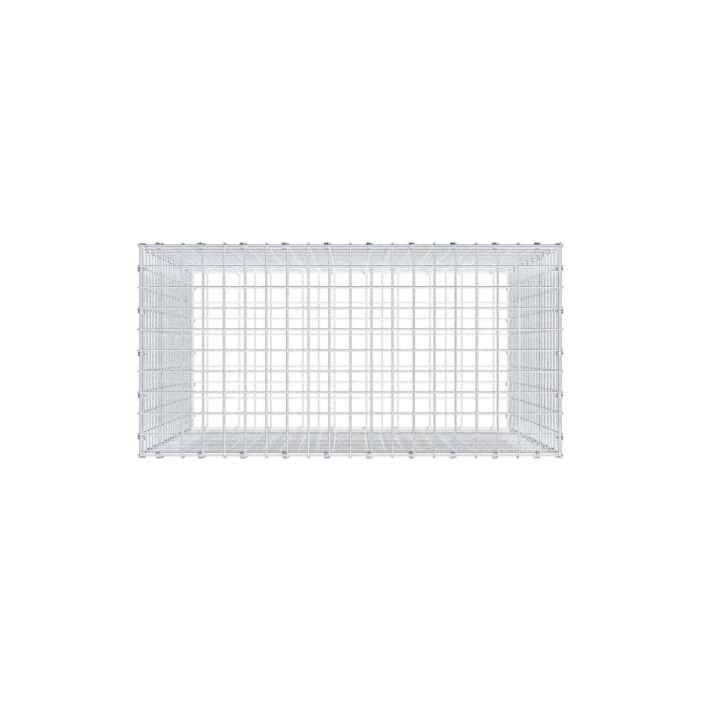 Gabbione 100 cm x 100 cm x 50 cm (L x H x P), maglia 5 x 5 cm, anello a spirale