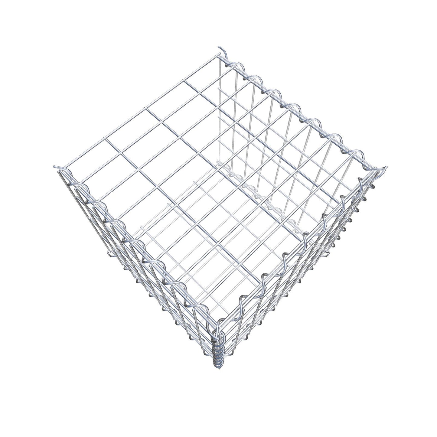 Opvokset gabion type 2 40 cm x 40 cm x 40 cm (L x H x D), maskestørrelse 5 cm x 10 cm, spiral