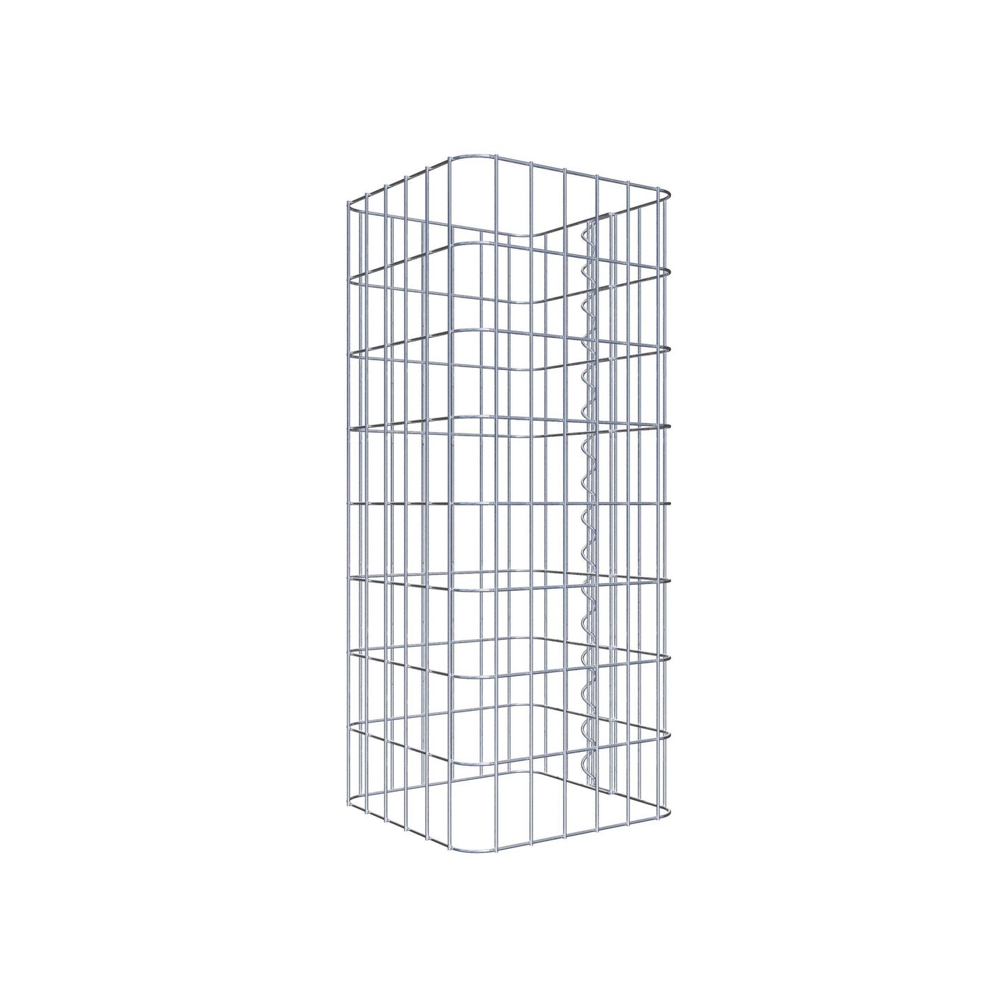 Gabionpelare, kantig 32 cm x 32 cm, 80 cm hög, MW 5 cm x 10 cm