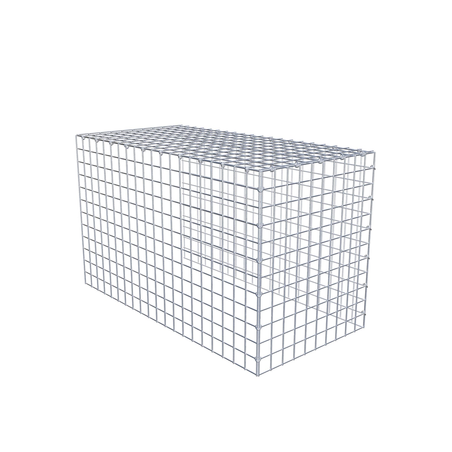 Gavión acoplable tipo 4 100 cm x 60 cm x 50 cm (L x A x P), malla 5 cm x 5 cm, anillo en C