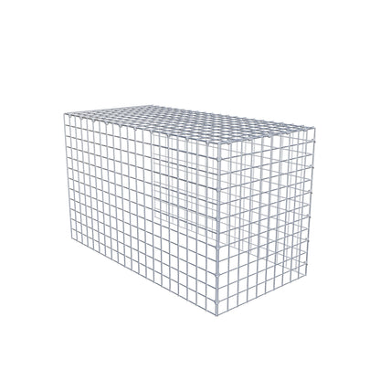 Gavión acoplable tipo 4 100 cm x 60 cm x 50 cm (L x A x P), malla 5 cm x 5 cm, anillo en C