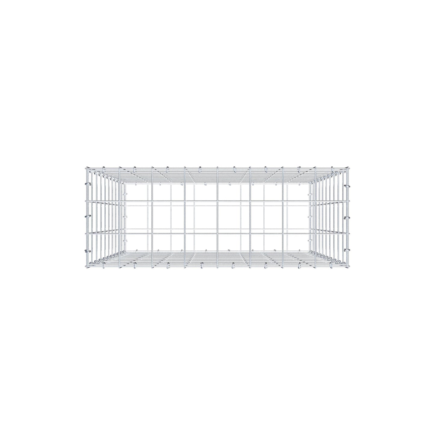 Gabione 100 cm x 80 cm x 30 cm (L x H x T), Maschenweite 10 cm x 10 cm, C-Ring