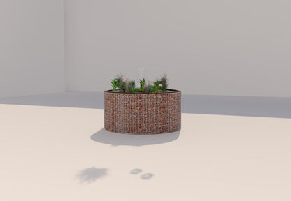 Gabionen Hochteich rund, Außendurchmesser 172 cm, Höhe 80 cm, Maschenweite 5 x 5 cm, Wandstärke 15 cm