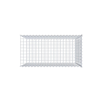 Udvokset gabion type 2 100 cm x 80 cm x 50 cm (L x H x D), maskestørrelse 5 cm x 5 cm, spiral