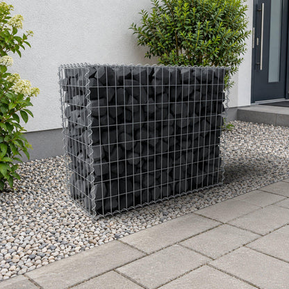 Gabion 100 cm x 80 cm x 40 cm (L x H x D), mesh size 5 cm x 10 cm, spiral