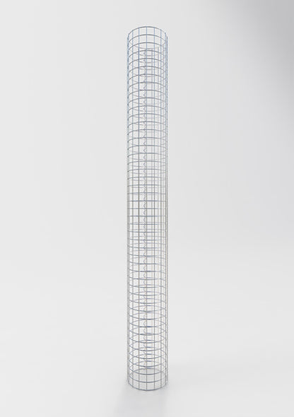 Coluna de gabião redonda 27 cm de diâmetro, 230 cm de altura, malhagem 5 cm x 5 cm