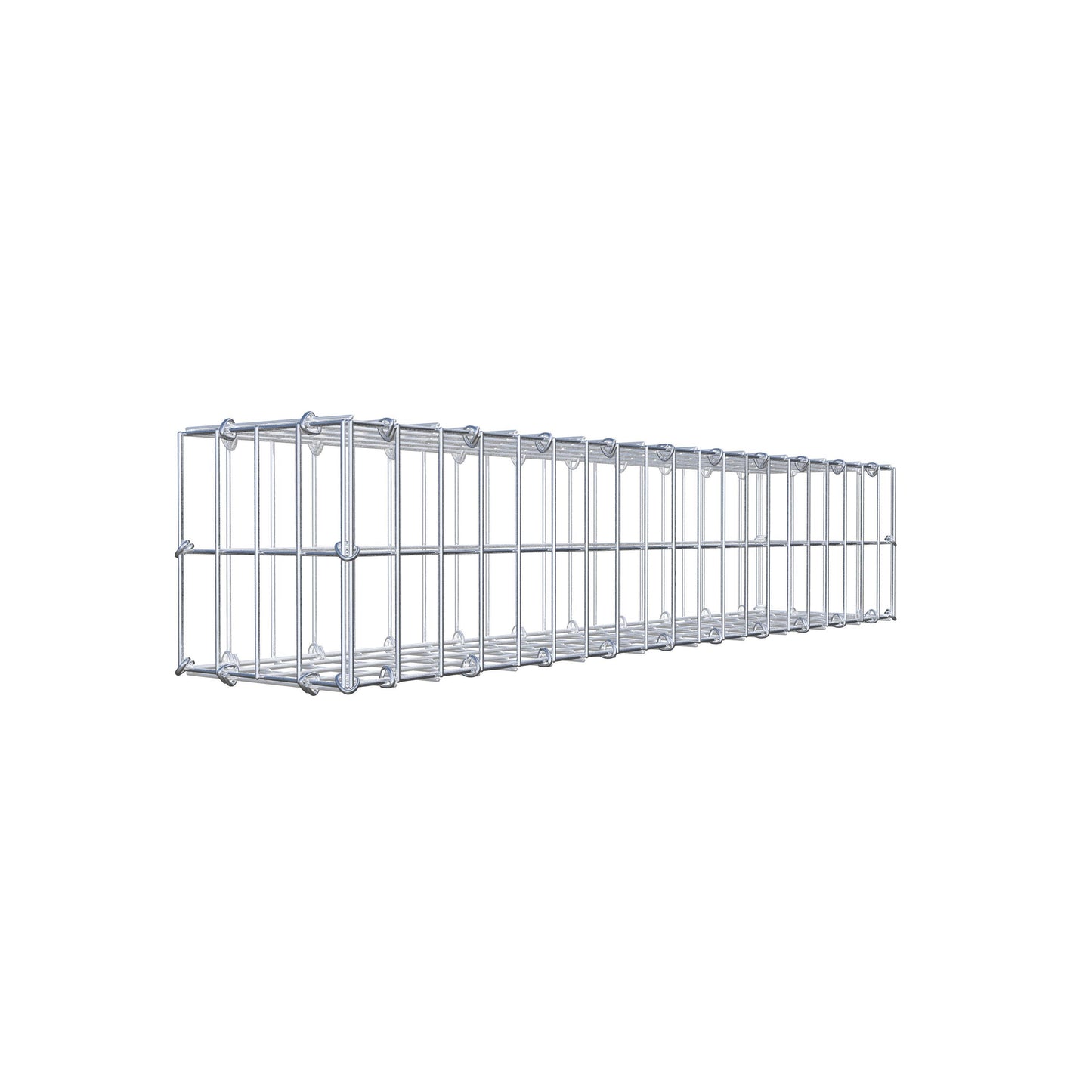 Gabbione 100 cm x 20 cm x 20 cm (L x H x P), maglia 5 cm x 10 cm, anello a C