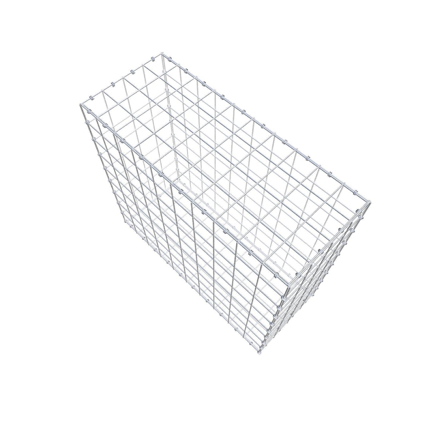 Gabione 100 cm x 90 cm x 40 cm (L x H x T), Maschenweite 10 x 10 cm, Spiralring