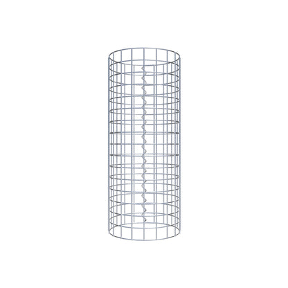 Columna de gaviones redonda 32 cm de diámetro, 80 cm de altura, malla 5 cm x 5 cm