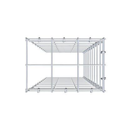 Anbaugabione Typ 4 100 cm x 30 cm x 20 cm (L x H x T), Maschenweite 10 cm x 10 cm, C-Ring
