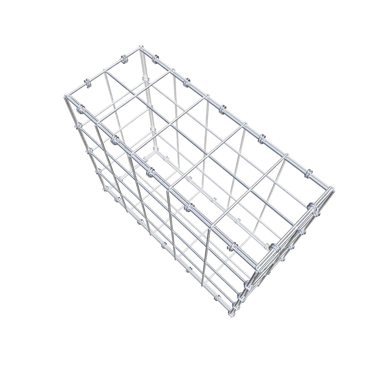 Gabion 50 cm x 40 cm x 20 cm (L x H x D), maskestørrelse 10 x 10 cm, spiralring