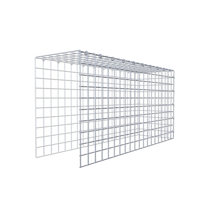 Monteret gabion type 4 100 cm x 50 cm x 30 cm (L x H x D), maskestørrelse 5 cm x 5 cm, C-ring