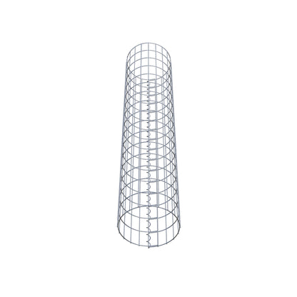 Colonne de gabion ronde 32 cm de diamètre, 160 cm de hauteur, maille 5 cm x 10 cm