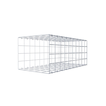 Typ 2 påbyggnadsgabion 100 cm x 40 cm x 50 cm (L x H x D), maskstorlek 10 cm x 10 cm, C-ring