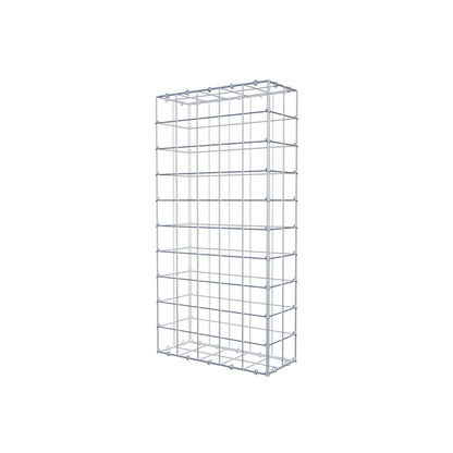Gabbione 100 cm x 20 cm x 50 cm (L x H x P), maglia 10 cm x 10 cm, anello a C