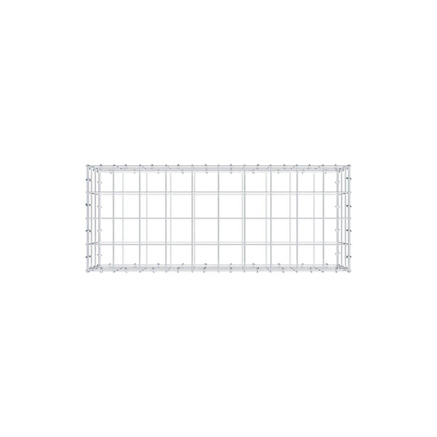 Gabion 100 cm x 30 cm x 40 cm (L x H x D), mesh size 10 cm x 10 cm, C-ring