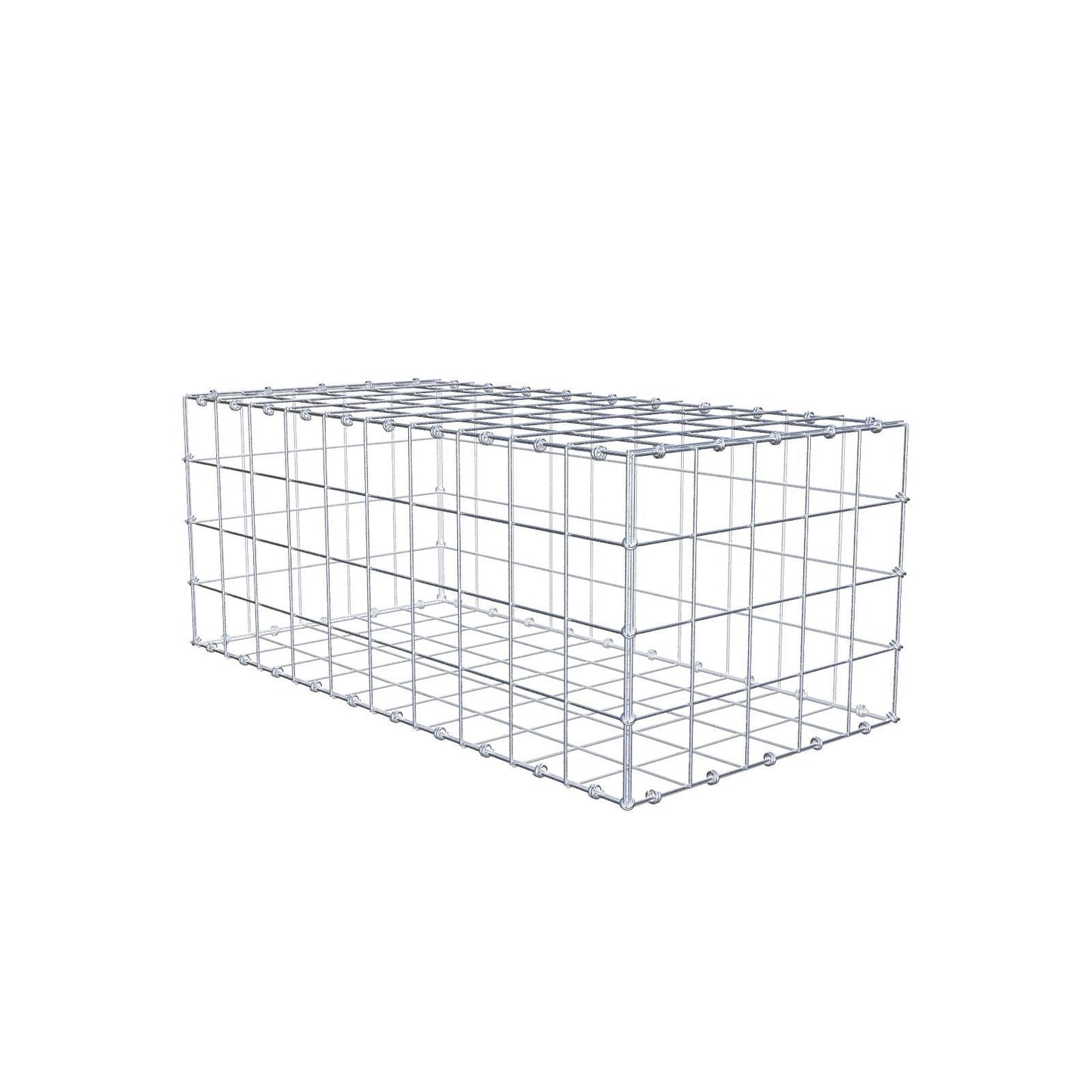 Gabion 100 cm x 40 cm x 50 cm (L x H x D), maskestørrelse 10 x 10 cm, spiralring
