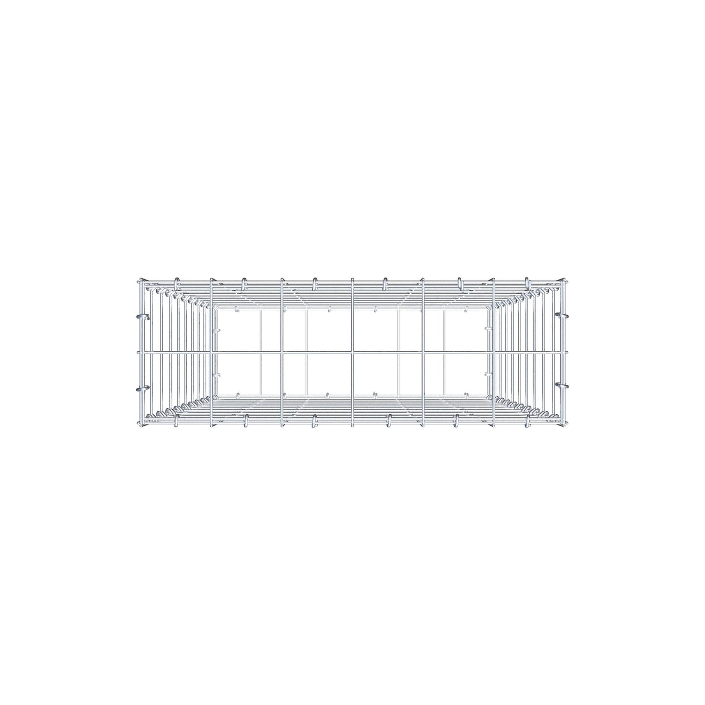 Gabion 100 cm x 60 cm x 20 cm (L x H x D), mesh size 10 cm x 10 cm, C-ring