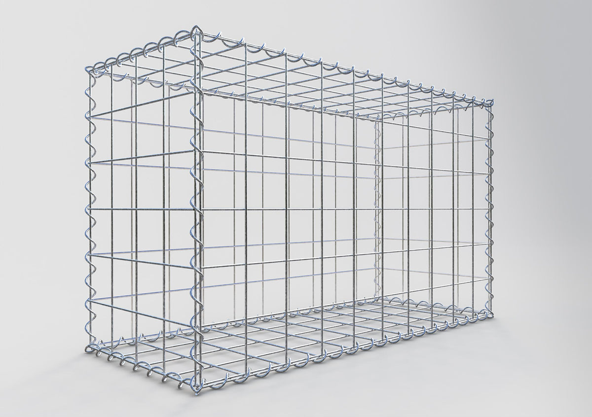 Gabion 100 cm x 60 cm x 40 cm (L x H x P), mailles 10 cm x 10 cm, spirale