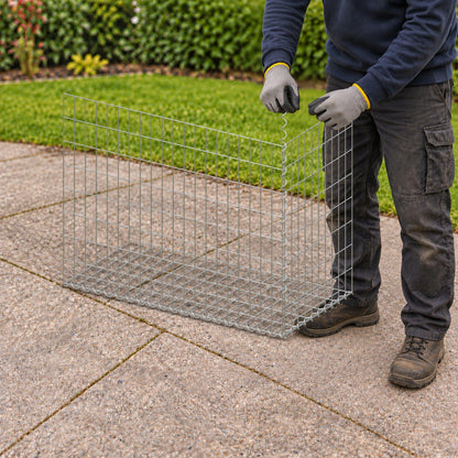 Gabion 100 cm x 80 cm x 50 cm (L x H x P), mailles 5 cm x 10 cm, spirale