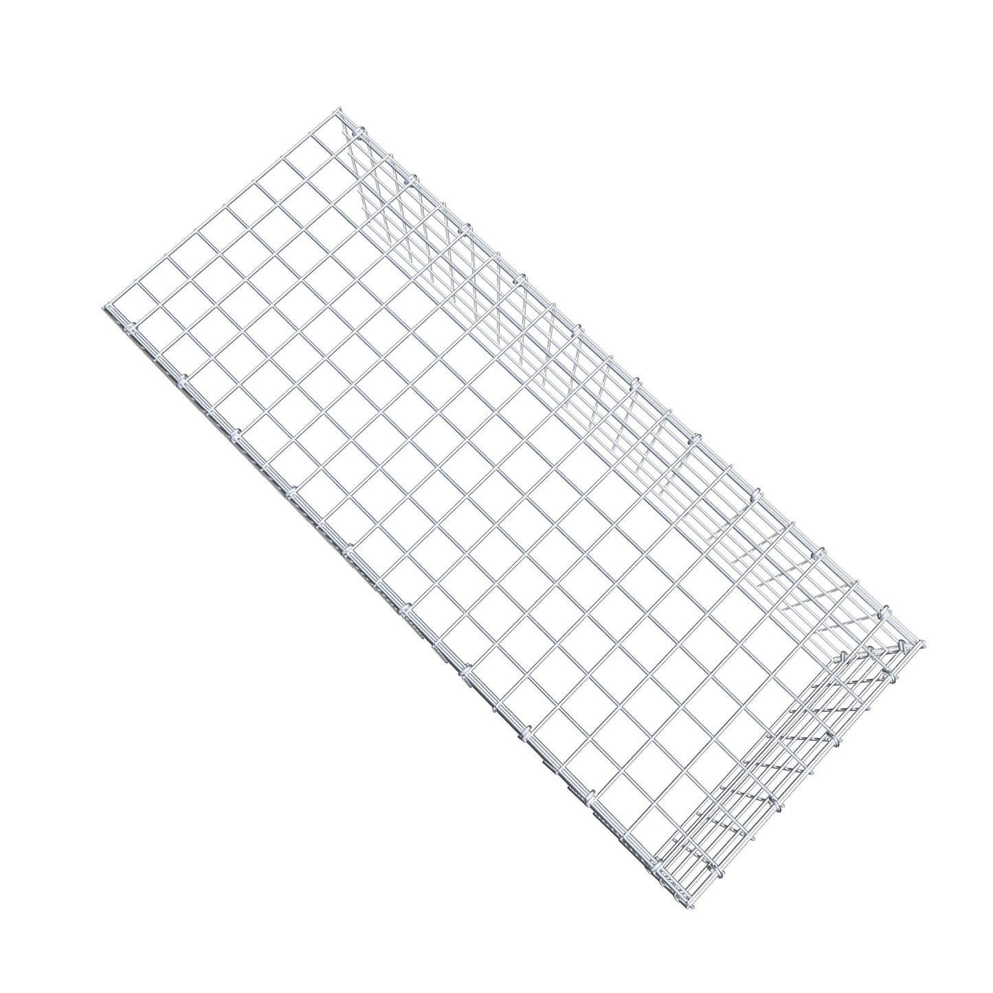 Typ 4 påbyggnadsgabion 100 cm x 30 cm x 40 cm (L x H x D), maskstorlek 5 cm x 5 cm, C-ring