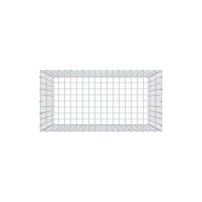 Monteret gabion type 3 100 cm x 90 cm x 50 cm (L x H x D), maskestørrelse 5 cm x 10 cm, C-ring