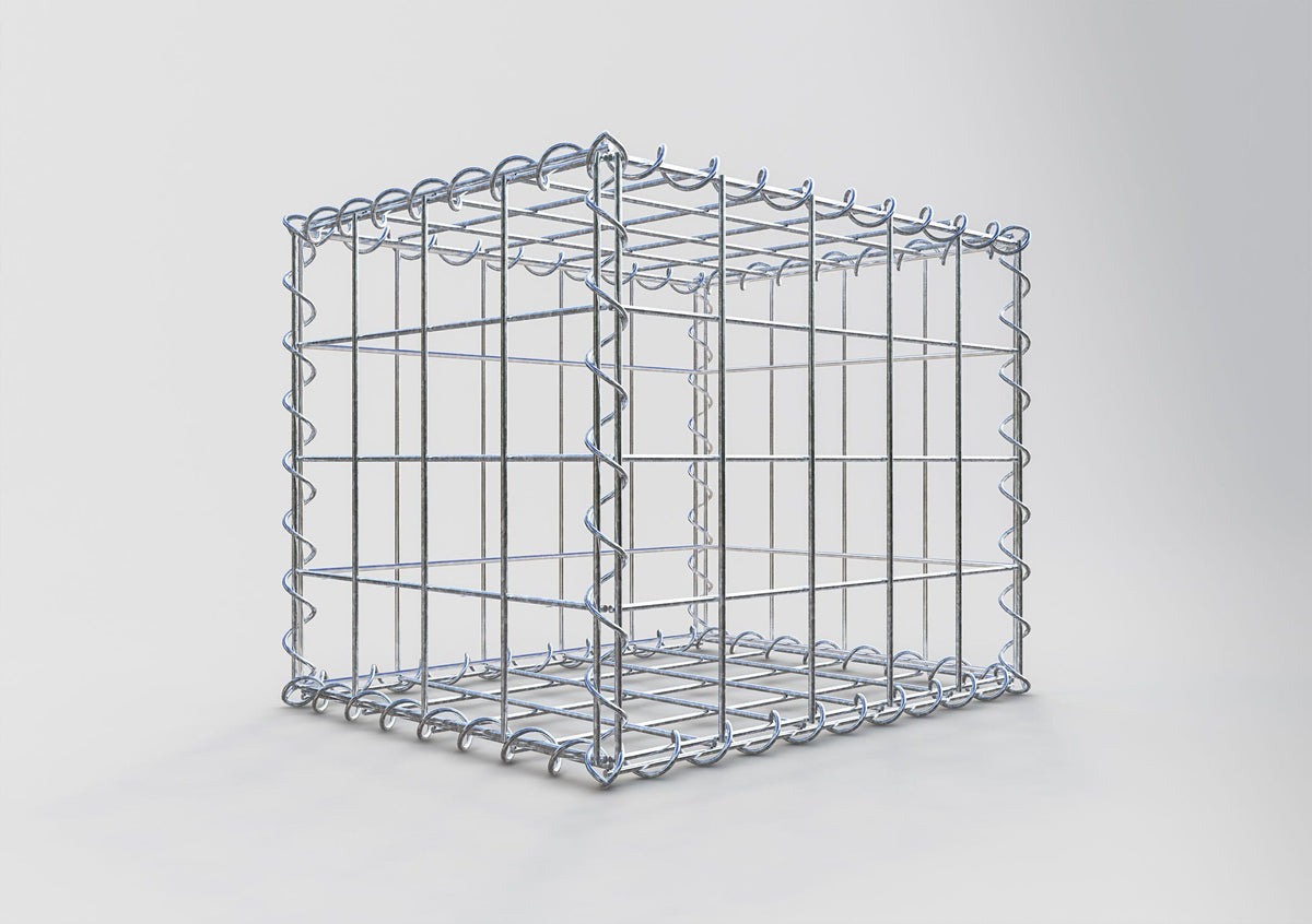 Gabion 50 cm x 40 cm x 40 cm (L x H x P), mailles 10 cm x 10 cm, spirale