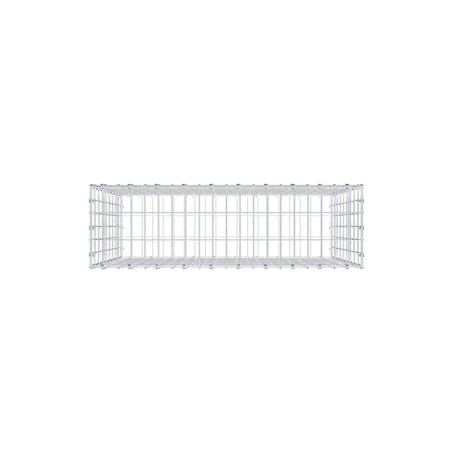Gabion 100 cm x 90 cm x 30 cm (L x H x D), maskestørrelse 5 x 10 cm, spiralring